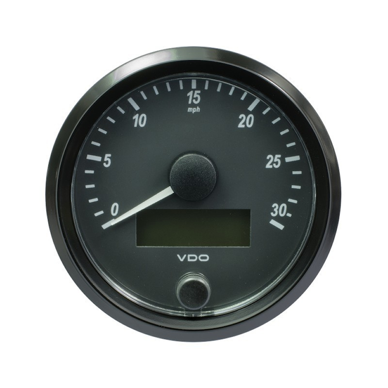 VDO SingleViu Speedometer 30 Mph Black 80mm
